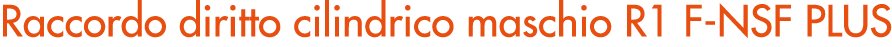 Raccordo diritto cilindrico maschio R1 F NSF PLUS