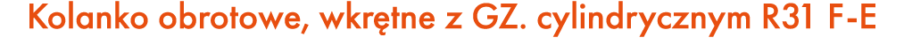 Kolanko obrotowe, wkr tne z GZ. cylindrycznym R31 F E