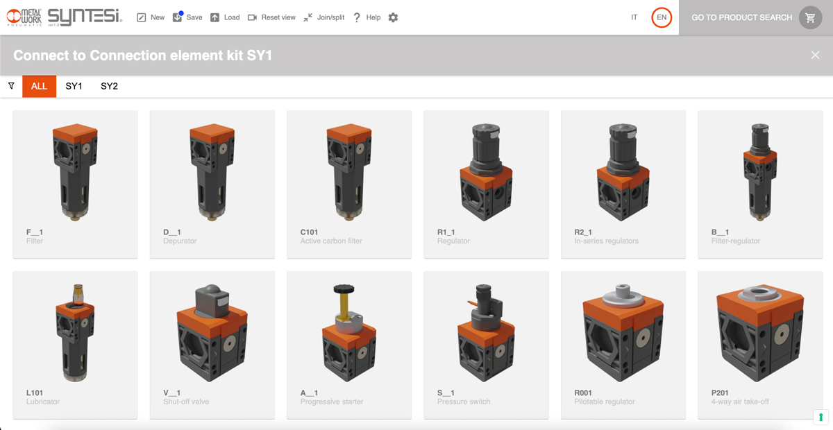 Syntesi configurator productmenu
